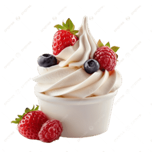 Pre-portioned, low-fat ice cream yogurt